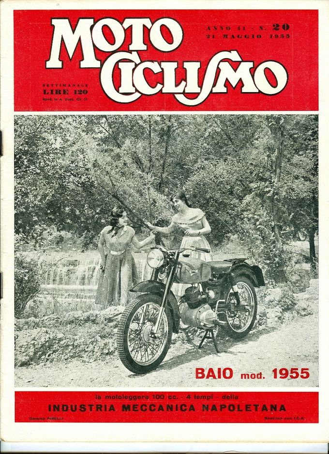 Rivista Motociclismo anno 1955 dalla quale sono tratte le pagine che seguono